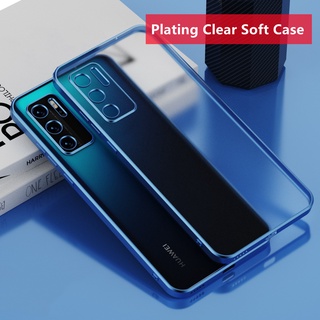 Huawei P40 Pro Plus P30 Pro P20 Pro P30 Lite P20 Lite P50 Pro กรณีเคสโทรศัพท์มือถือแบบใสสําหรับ