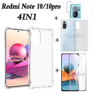 เคสโทรศัพท์มือถือ + ฟิล์มกระจกนิรภัยสําหรับ Redmi Note10 Redmi Note10S Redmi Note10pro