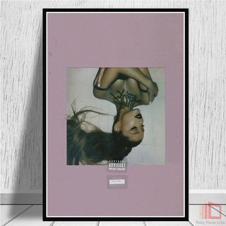 โปสเตอร์ผ้าใบพิมพ์ลายดาว Ariana Grande Pop แบบไม่มีกรอบสําหรับตกแต่งผนังบ้าน