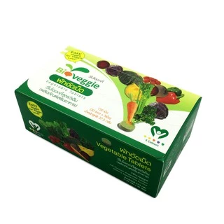 แพ็คเก็จใหม่ ผักอัดเม็ด Bioveggie ผักสดแปรรูปชนิดเม็ด 1กล่อง/30ซอง แถมฟรี ชุดทดลอง1 ชุด/3ซอง