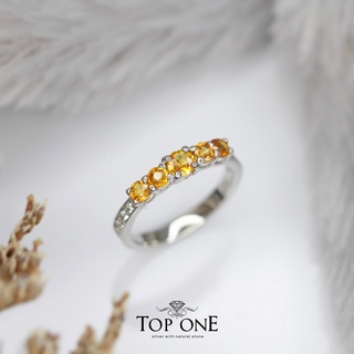 Top1Jewelry แหวนเงินแท้925 พลอย Yellow Tourmaline แท้