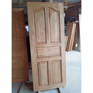 Furnitur99ประตู90*200cm.(ไม้แผ่นเดียว)ไม้สักแท้ สวยงามทนทาน ใช้งานได้หลายสิบปี