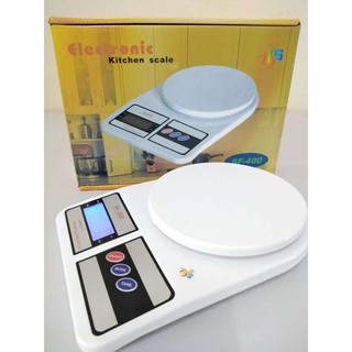 Electronic Kitchen Scale Max 7 Kg / ชั่ง นน.อาหาร (ควบคุมปริมาณอาหาร ลด นน./คลีนฟู๊ด) เพื่อสุขภาพ. รุ่น SF-400 - สีขาว