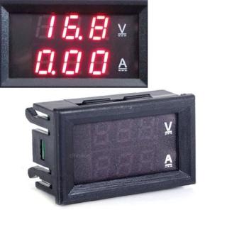 DC 100 โวลต์ 50A โวลต์มิเตอร์สีแดงและสีแดง LED ดิจิตอลโวลต์มิเตอร์คู่โวลต์มิเตอร์