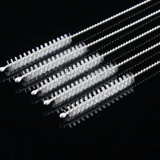 แปรงล้างหลอดดูด จุกนม ขนไนล่อน ไม่ทำให้เป็นรอย Stainless steel soft straw straw brush