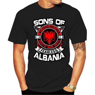 เสื้อยืดผ้าฝ้าย พิมพ์ลาย Sons Of Fearless Albania We Fear Neither Death Nor Devil BKfjch98MFcgoj68Size S-5XL