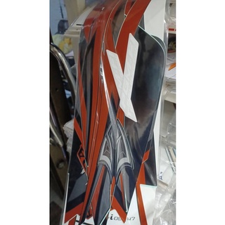 สติ๊กเกอร์ Honda Airblade สีส้มดำ 3M