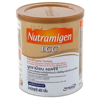 ราคาNutramigen LGG นูตรามีเยน เอลจีจี นมผงสำหรับเด็กแพ้โปรตีนนมวัว 400 กรัม