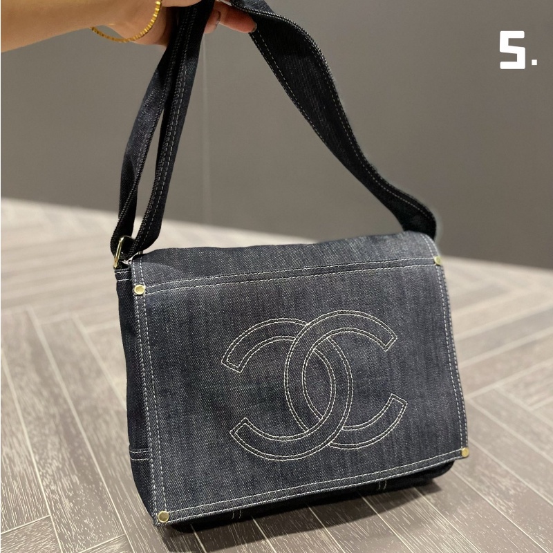 Chanel Flap Denim Crossbody Bag Women s Fashion Casual Shoulder Bag