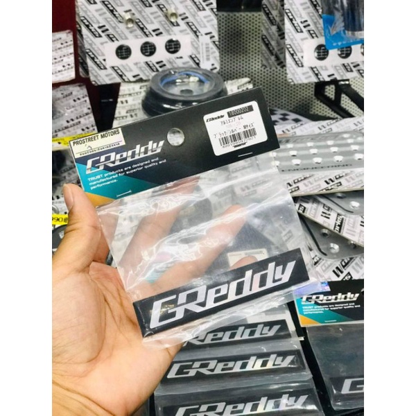 Logo Greddy emplem plate ติดท่อไอดี แท้ แบบเพลท มีมิติ สวยงามมาก แท้ ญี่ปุ่น Japan intake โลโก้