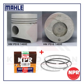 MAHLE ลูกสูบ+แหวน NPR สำหรับ HINO FB, FC รุ่นเครื่อง W04D (ไม่ลักยิ้ม)