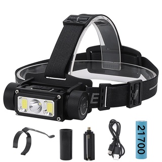 ไฟฉายคาดหัว Boruit B40 1200LM LED Head Flashlight L2 COB LED Headlamp 18650 21700 Water proof Camping