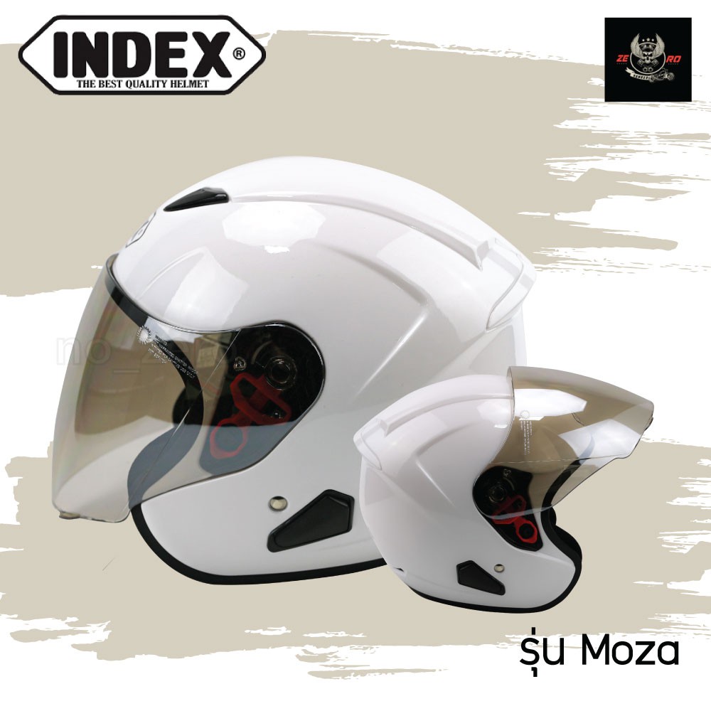 หมวกกันน็อค INDEX รุ่น MONZA สีขาว