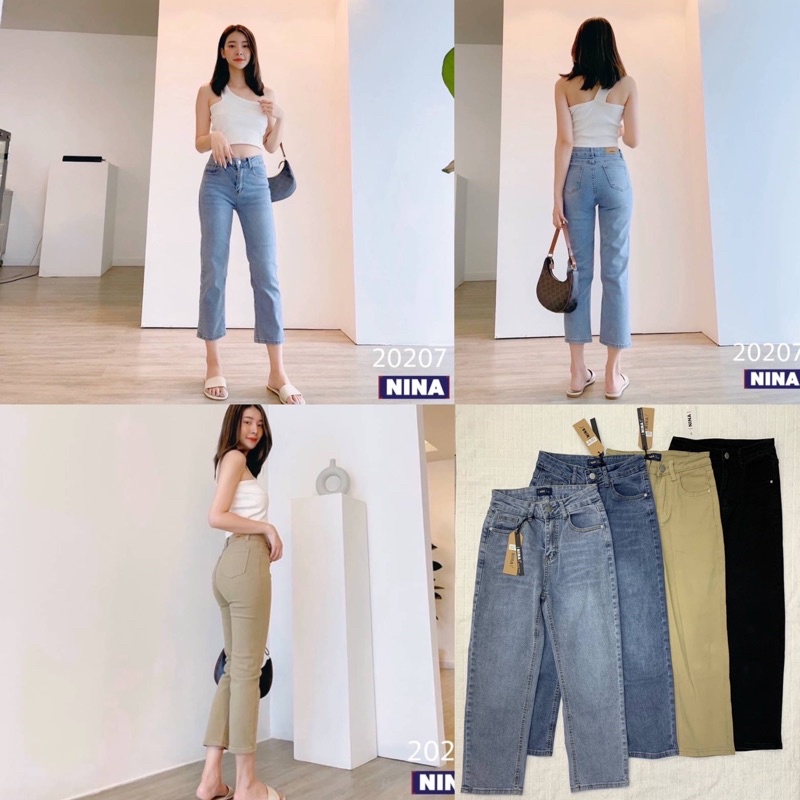 NN-ST #20207 กางเกงยีนส์ผ้ายืด 5 ส่วน รุ่นนี้บอกเลยต้องปัง งานผ้ายืดหยุ่นกระชับดี ปลายขา เย็บเก็บ งานฟอกสีสวยๆ