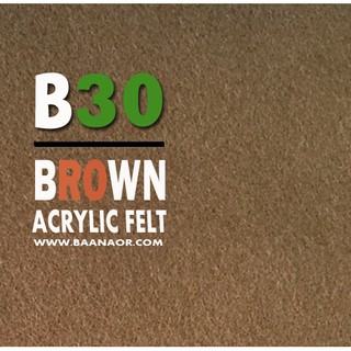 B30 ผ้าสักหลาด สองหน้า เนื้อนิ่ม ตัดแบ่งขนาดชิ้นเล็ก จำนวน 1 ชิ้น Acrylic Felt Craft Sewing Felt Fabric