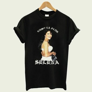 tshirtเสื้อยืดคอกลมฤดูร้อนเสื้อยืด พิมพ์ลาย Selena Quintanilla Como La Flor สไตล์วินเทจ สําหรับผู้ชาย และผู้หญิงSto4XL