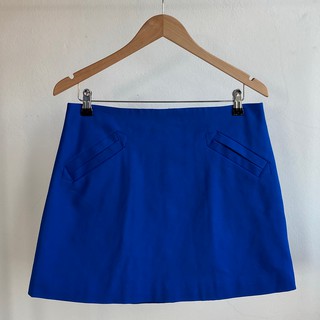 กระโปรงขาสั้น Zara Blue A-line Mini Skirt