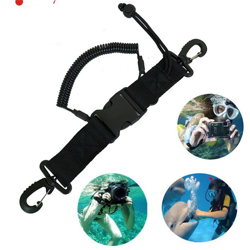 1 Pc Scuba Diving Dive Canoe Camera Lanyard with Quick Release Buckle and Clips for Under Kayaking Protecive Swimming Sports Accessory