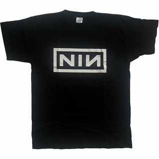 เสื้อยืดพิมพ์ลายแฟชั่น เสื้อยืด พิมพ์ลายโลโก้ NINE INCH NAILS UNISEX TEE CLASSIC อย่างเป็นทางการ