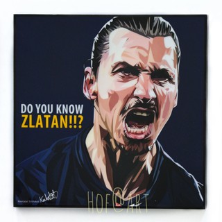 Zlatan Ibrahimovic #1 ซลาตัน อิบราฮิโมวิช AC Milan เอซี มิลาน รูปภาพ​ติด​ผนัง​ pop art ฟุตบอล​ กรอบรูป​​ ของขวัญ