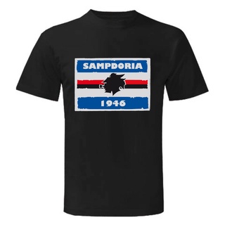 เสื้อยืดผ้าฝ้ายพิมพ์ลายขายดี เสื้อยืด ลายศิลปะ Sampdoria Man สีดํา สําหรับผู้ชาย