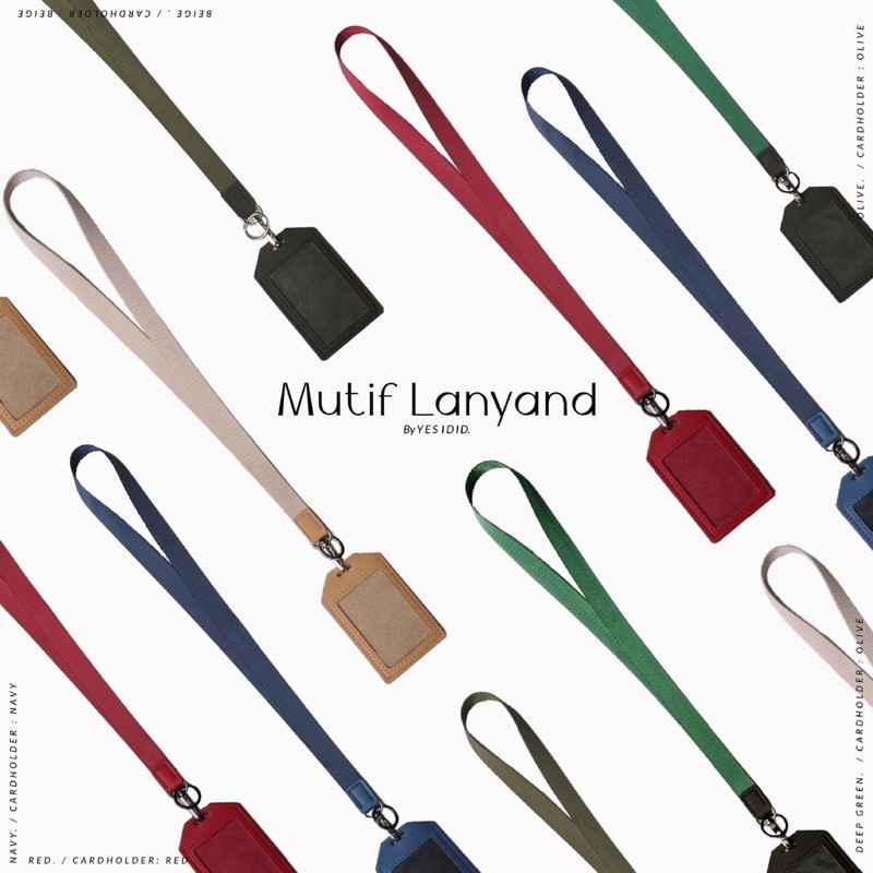 MUTiF Lanyard(20mm.) |  สายคล้องบัตรพนักงานกับสีซองแมชกัน สั่งทำชื่อ by YES IDID.