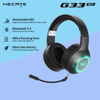 Edifier HECATE G33BT ชุดหูฟังบลูทูธไร้สาย 40 มม. 60ms RGB พร้อมไมโครโฟน สําหรับเล่นเกม
