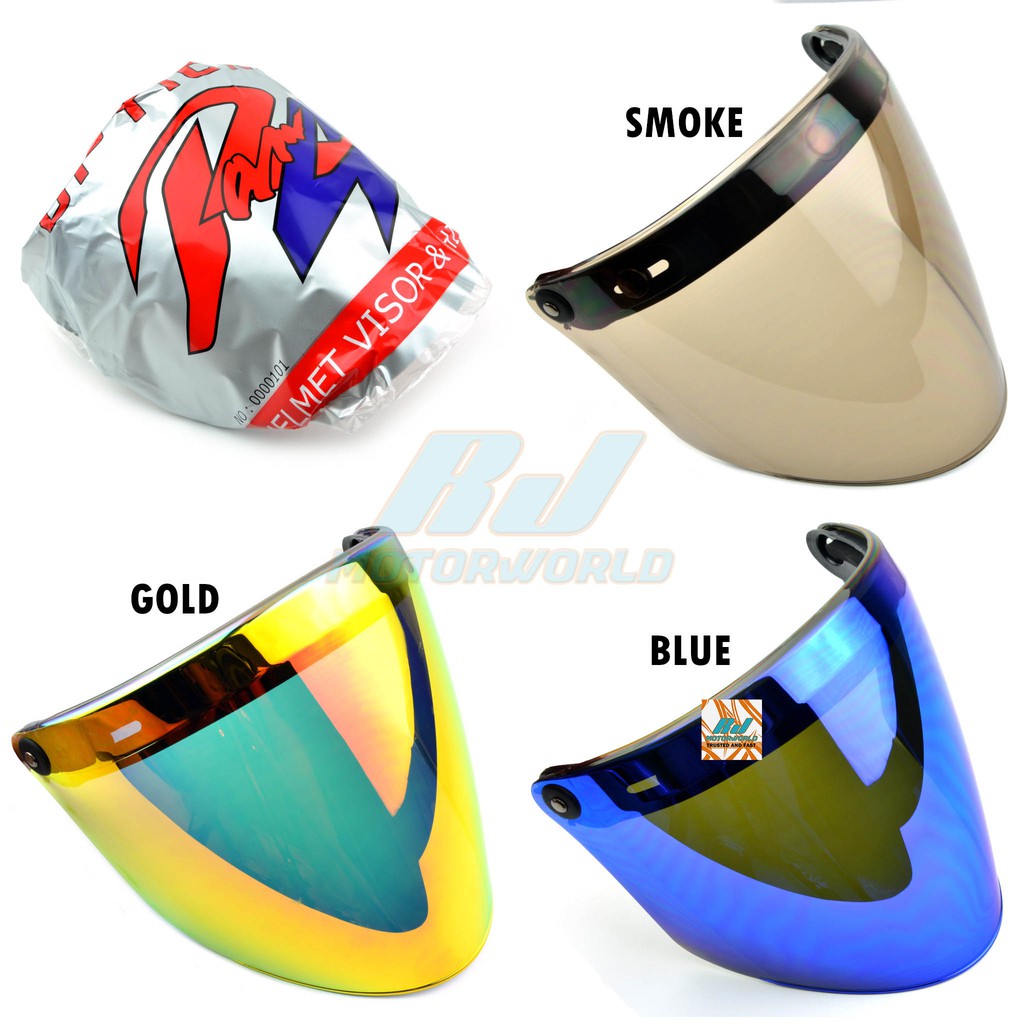 100% RAM4 L Helmet Visor - MS88 , SGV (Smoke / Gold / Blue) [SIANG/MALAM]
