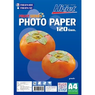 Hi-jet กระดาษโฟโต้ผิวมัน Inkjet Fruit Series Glossy Photo Paper 120 แกรม A4 100 แผ่น