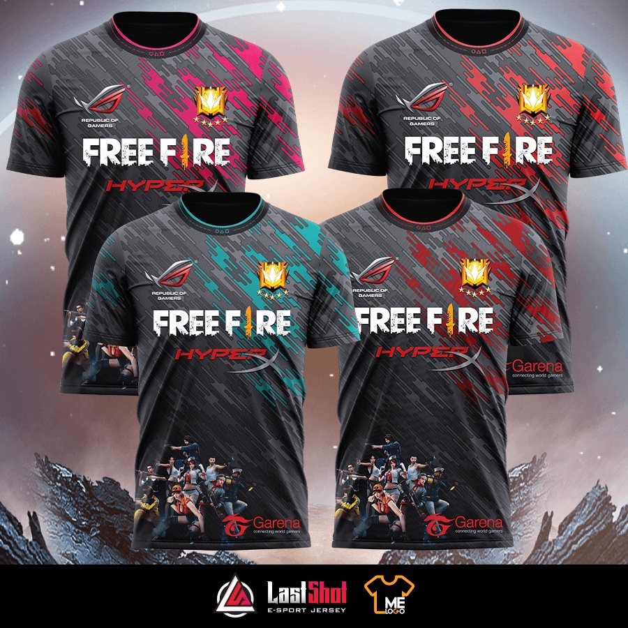 เสื้อเกมส์ (B38-B41) FREE FIRE สีสดชัด