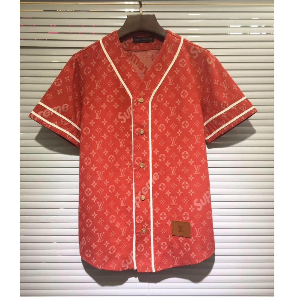 supreme louis vuitton baseball jacket