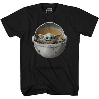 เสื้อยืด พิมพ์ลายกราฟิก STAR WARS Baby Yoda The Mandalorian สําหรับผู้ชาย และผู้ใหญ่