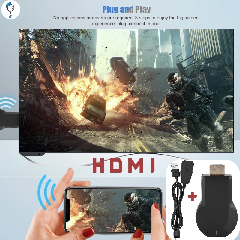 Rhythm000 2.4G Wireless Wifi 4K HDMI Display Plug Port TV Stick DLNA AirPlay Display Dongle Receiver for IOS Android