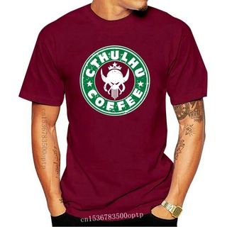 ROUNDคอลูกเรือNeckใหม่ เสื้อยืดลําลอง แขนสั้น พิมพ์ลาย Cthulhu Coffee Band สไตล์ยุโรป ย้อนยุค สําหรับผู้ชาย Kmcpbo91Aknl