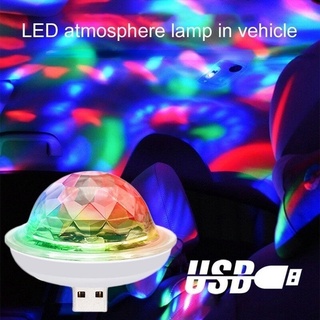 โคมไฟดิสโก้ Led Usb หลากสีสันพร้อมเซ็นเซอร์เพลงสําหรับตกแต่งเวทีบาร์ปาร์ตี้