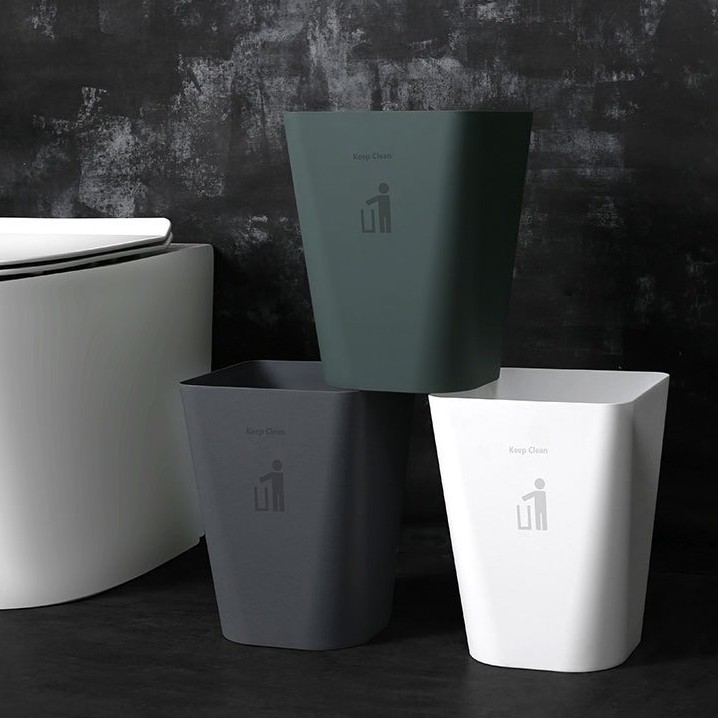 ถังขยะ Nordic Style เรียบง่าย สวยหรู ดูดี trash can วัสดุพลาสติกPPคุณภาพดี แข็งแรง ทนทาน HA-09