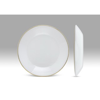 PEARL แก้วเนื้อมุก Dinner plate - จานก้นลึก ทรง GP ขนาด 7" 8" 9" 10" มี 2 แบบ