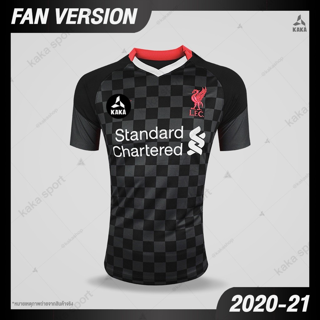 ส่งฟรี [THIAGO 6 + อาร์ม,XL รอบอก 44]เสื้อฟุตบอล Liverpool Third ( Fan Ver. ) 2020-21