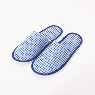 studiolee รองเท้าใส่ในบ้าน รองเท้าโรงแรม พื้นยาง กันลื่น slipper สลิปเปอร์ ลายตาราง 27-29CM