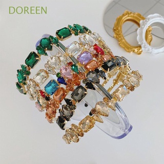 Doreen ที่คาดศีรษะประดับคริสตัล Rhinestone หรูหราสําหรับผู้หญิง