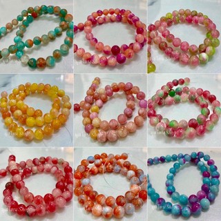 หินนำโชค ฮกลกซิ่ว 8 มิล คละสี (เส้นยาว45-50 เม็ด)