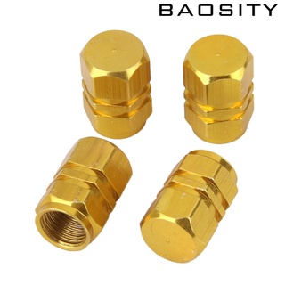 [BAOSITY*] 4PCS Universal Aluminum Car Wheel Tyre Valve Dust Caps Stems Covers - Silver