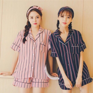 Korean stripe pajamas set#สินค้านำเข้า