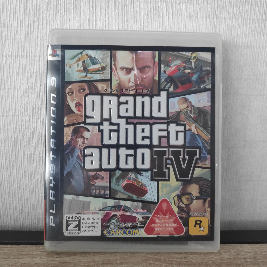 Grand Theft Auto IV 4 PS3 แผ่นเกม ภาษาญี่ปุ่น Playstation 3 มือ 2 แผ่นสภาพดี play station gta ps 3 ps4