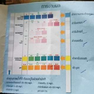 🌈แผ่นตรวจค่าน้ำ​🐟 ในตู้ปลา​ ตู้กุ้ง​ น้องปลาสามารถอยู่ได้ไหม3ชิ้นแถม1