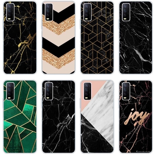 Vivo y85 v9 pro v11 pro v17 pro y12s y20s y20 y17 Case TPU Soft Silicon Protecitve Shell Phone casing Cover Black Marble stone