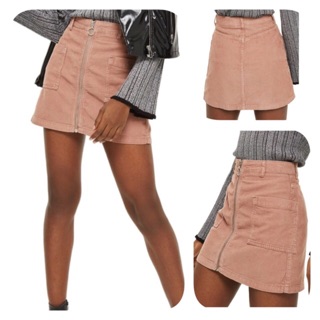 Tu woman zip front skirt สีชมพู น่ารักสดใส