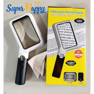 แว่นขยายขนาด 5 นิ้ว ทรงสี่เหลี่ยม สำหรับอ่านหนังสือ กำลังขยาย 2X,20X Hand-held Magnifier