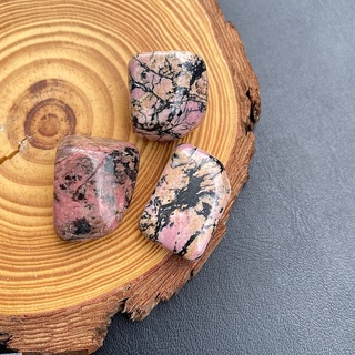 เซ็ตหินโรโดไรต์ ก้อนขัดมัน 3ชิ้น (Rhodonite Tumbled Set) #3