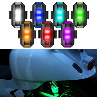 Edb* สายชาร์จ USB ไฟเลี้ยว LED 7 สี สําหรับรถจักรยานยนต์